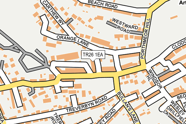 TR26 1EA map - OS OpenMap – Local (Ordnance Survey)