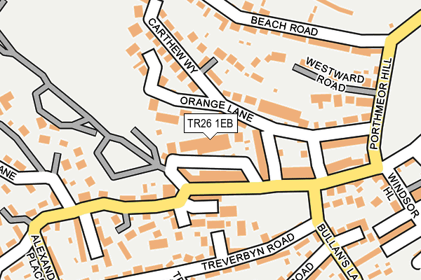 TR26 1EB map - OS OpenMap – Local (Ordnance Survey)