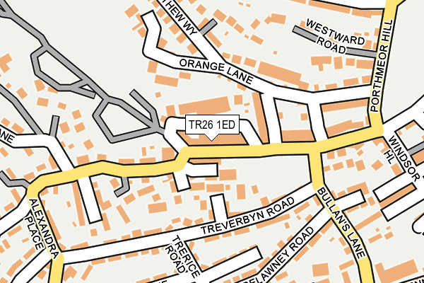 TR26 1ED map - OS OpenMap – Local (Ordnance Survey)