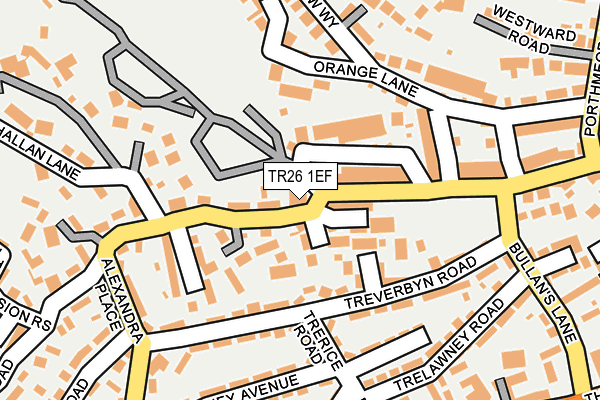 TR26 1EF map - OS OpenMap – Local (Ordnance Survey)