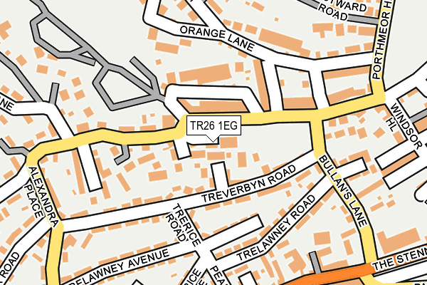 TR26 1EG map - OS OpenMap – Local (Ordnance Survey)