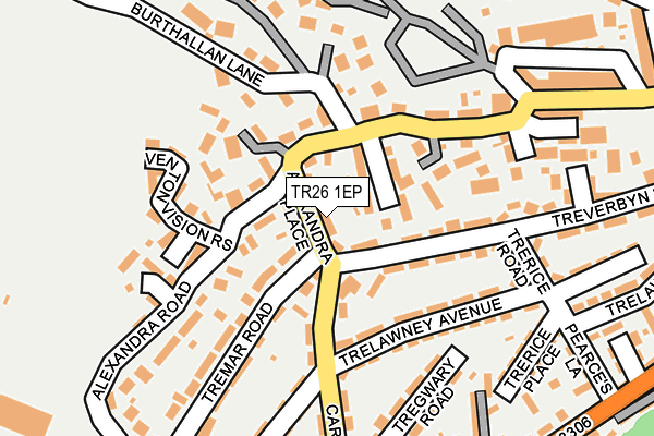 TR26 1EP map - OS OpenMap – Local (Ordnance Survey)