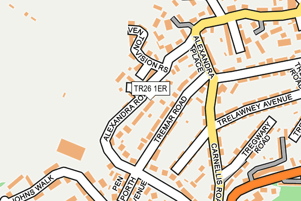 TR26 1ER map - OS OpenMap – Local (Ordnance Survey)
