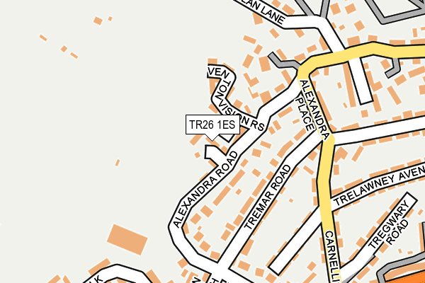 TR26 1ES map - OS OpenMap – Local (Ordnance Survey)