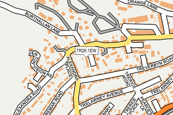 TR26 1EW map - OS OpenMap – Local (Ordnance Survey)
