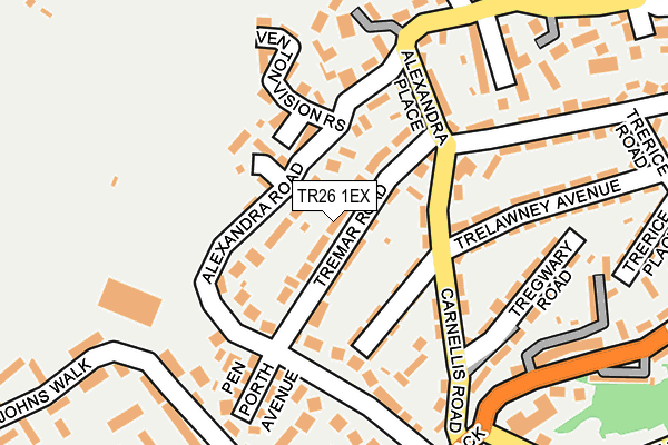 TR26 1EX map - OS OpenMap – Local (Ordnance Survey)
