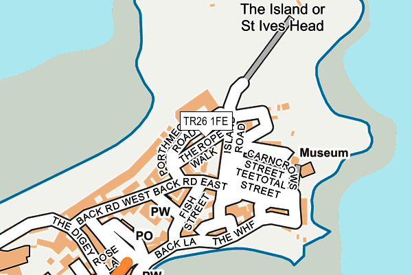 TR26 1FE map - OS OpenMap – Local (Ordnance Survey)