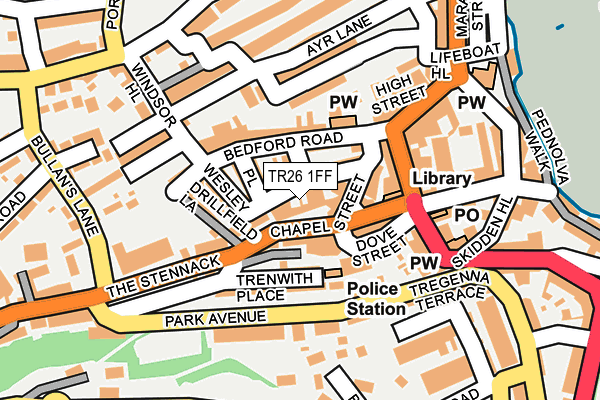 TR26 1FF map - OS OpenMap – Local (Ordnance Survey)