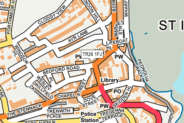 TR26 1FJ map - OS OpenMap – Local (Ordnance Survey)