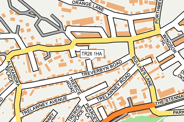 TR26 1HA map - OS OpenMap – Local (Ordnance Survey)