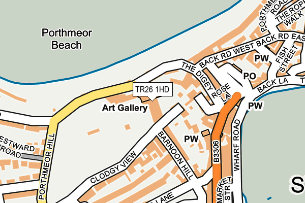 TR26 1HD map - OS OpenMap – Local (Ordnance Survey)