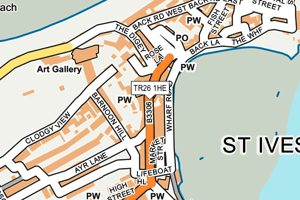 TR26 1HE map - OS OpenMap – Local (Ordnance Survey)