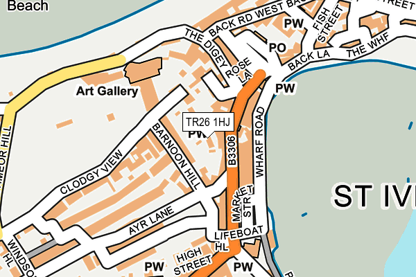 TR26 1HJ map - OS OpenMap – Local (Ordnance Survey)