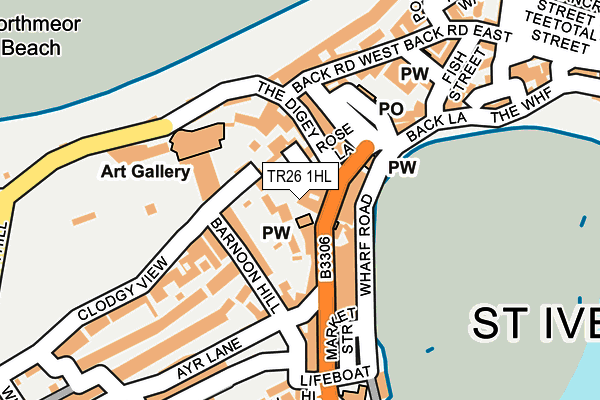 TR26 1HL map - OS OpenMap – Local (Ordnance Survey)