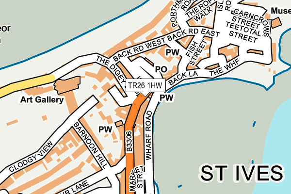 TR26 1HW map - OS OpenMap – Local (Ordnance Survey)