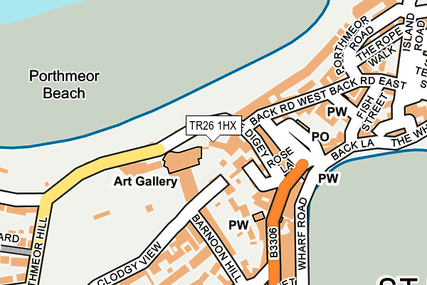 TR26 1HX map - OS OpenMap – Local (Ordnance Survey)