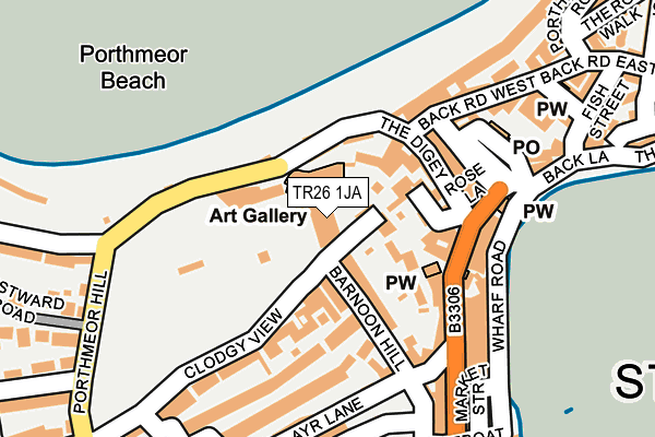 TR26 1JA map - OS OpenMap – Local (Ordnance Survey)