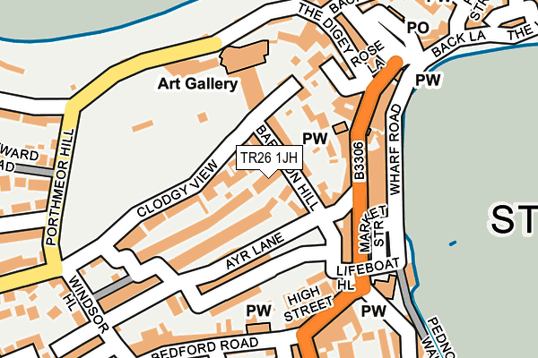 TR26 1JH map - OS OpenMap – Local (Ordnance Survey)