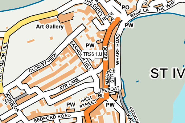 TR26 1JJ map - OS OpenMap – Local (Ordnance Survey)