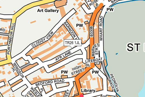 TR26 1JL map - OS OpenMap – Local (Ordnance Survey)