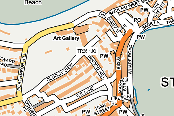 TR26 1JQ map - OS OpenMap – Local (Ordnance Survey)