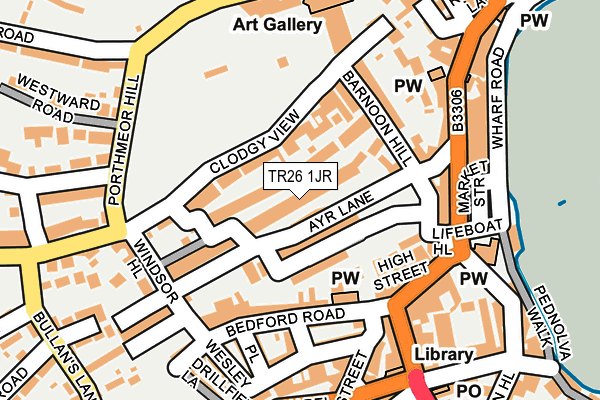 TR26 1JR map - OS OpenMap – Local (Ordnance Survey)