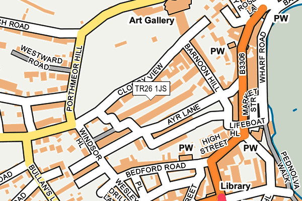 TR26 1JS map - OS OpenMap – Local (Ordnance Survey)