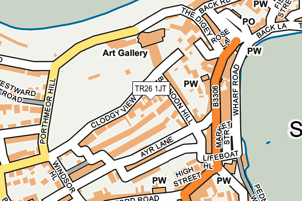 TR26 1JT map - OS OpenMap – Local (Ordnance Survey)