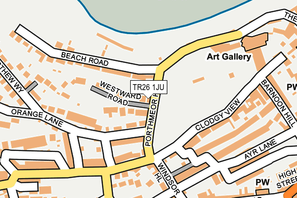 TR26 1JU map - OS OpenMap – Local (Ordnance Survey)
