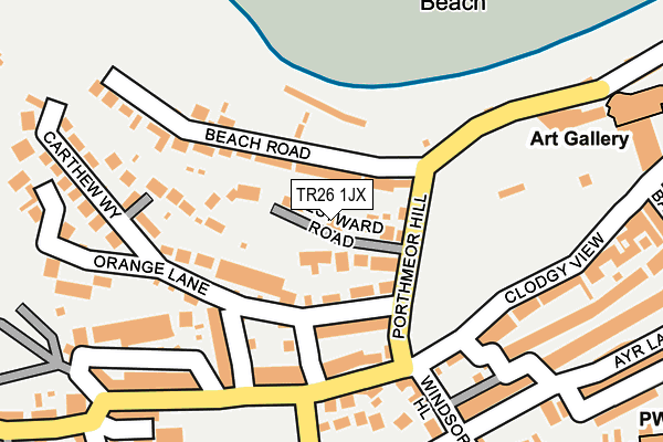 TR26 1JX map - OS OpenMap – Local (Ordnance Survey)