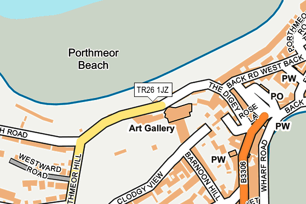 TR26 1JZ map - OS OpenMap – Local (Ordnance Survey)