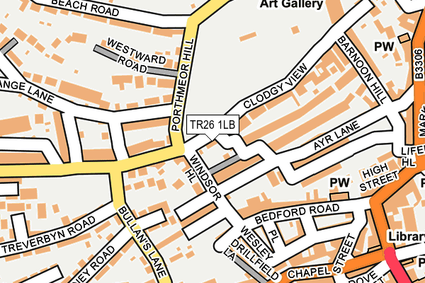 TR26 1LB map - OS OpenMap – Local (Ordnance Survey)