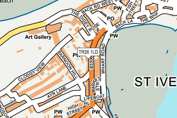 TR26 1LD map - OS OpenMap – Local (Ordnance Survey)