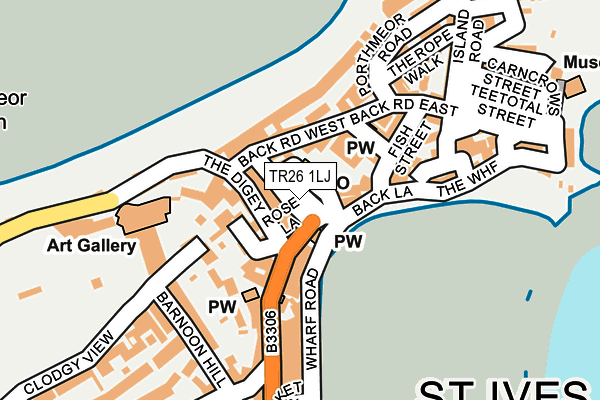 TR26 1LJ map - OS OpenMap – Local (Ordnance Survey)