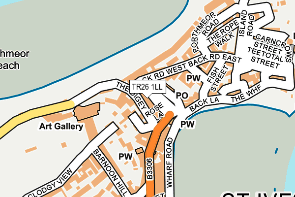 TR26 1LL map - OS OpenMap – Local (Ordnance Survey)