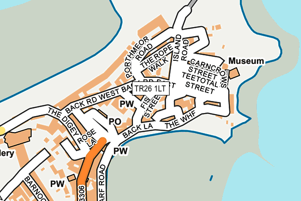 TR26 1LT map - OS OpenMap – Local (Ordnance Survey)