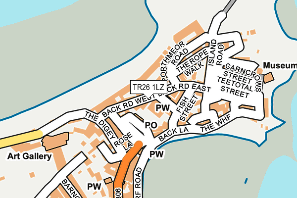 TR26 1LZ map - OS OpenMap – Local (Ordnance Survey)