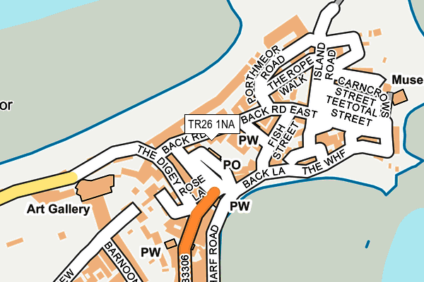 TR26 1NA map - OS OpenMap – Local (Ordnance Survey)