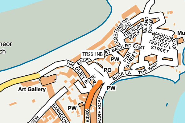 TR26 1NB map - OS OpenMap – Local (Ordnance Survey)