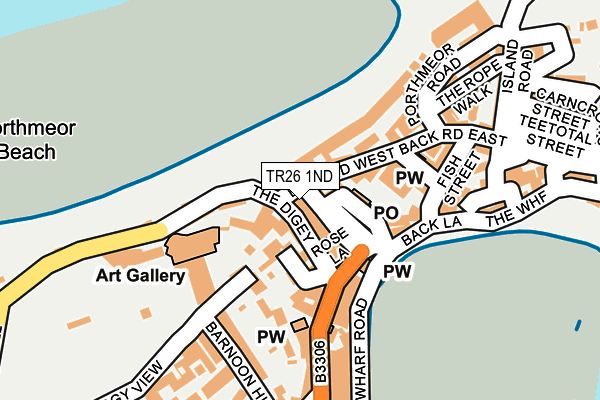 TR26 1ND map - OS OpenMap – Local (Ordnance Survey)