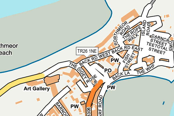 TR26 1NE map - OS OpenMap – Local (Ordnance Survey)