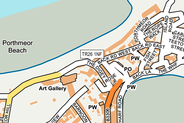 TR26 1NF map - OS OpenMap – Local (Ordnance Survey)