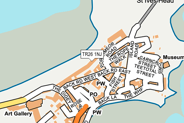 TR26 1NJ map - OS OpenMap – Local (Ordnance Survey)