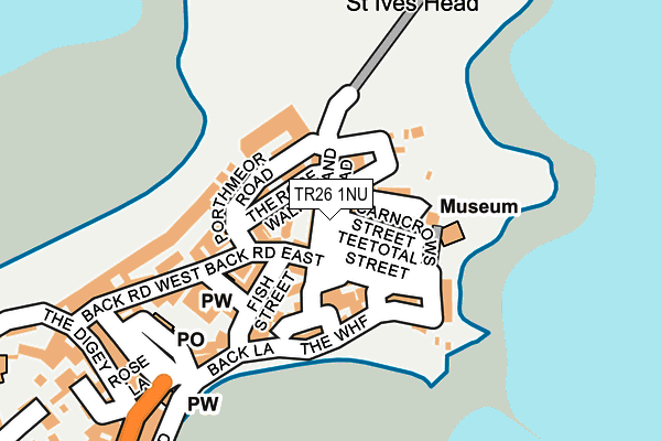 TR26 1NU map - OS OpenMap – Local (Ordnance Survey)