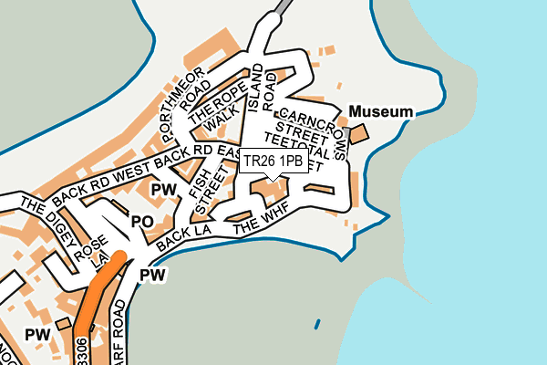 TR26 1PB map - OS OpenMap – Local (Ordnance Survey)
