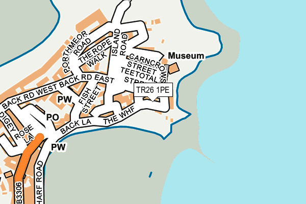 TR26 1PE map - OS OpenMap – Local (Ordnance Survey)