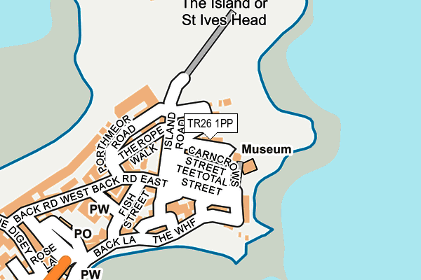 TR26 1PP map - OS OpenMap – Local (Ordnance Survey)