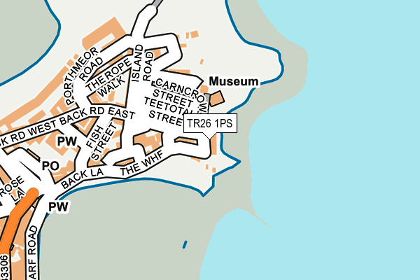 TR26 1PS map - OS OpenMap – Local (Ordnance Survey)