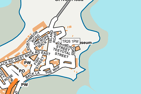 TR26 1PW map - OS OpenMap – Local (Ordnance Survey)