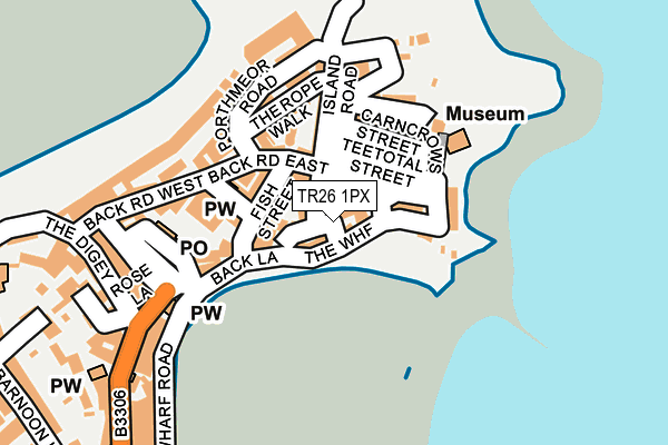 TR26 1PX map - OS OpenMap – Local (Ordnance Survey)